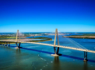 人造 桥 河流 USA 高清壁纸 4000x2436