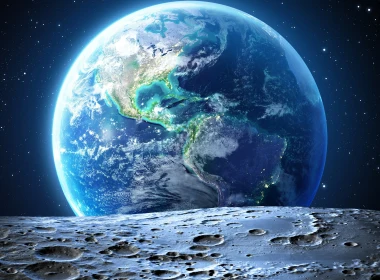 自然 太空俯瞰 星空 地球 月亮 Crater 高清壁纸 3840x2160