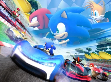 电子游戏 Team Sonic Racing 刺猬索尼克 Knuckles the Echidna 刺猬阴影 Miles "Tails" Prower 高清壁纸 5120x2880
