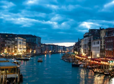 人造 威尼斯 城市 意大利 夜晚 高清壁纸 3840x2160