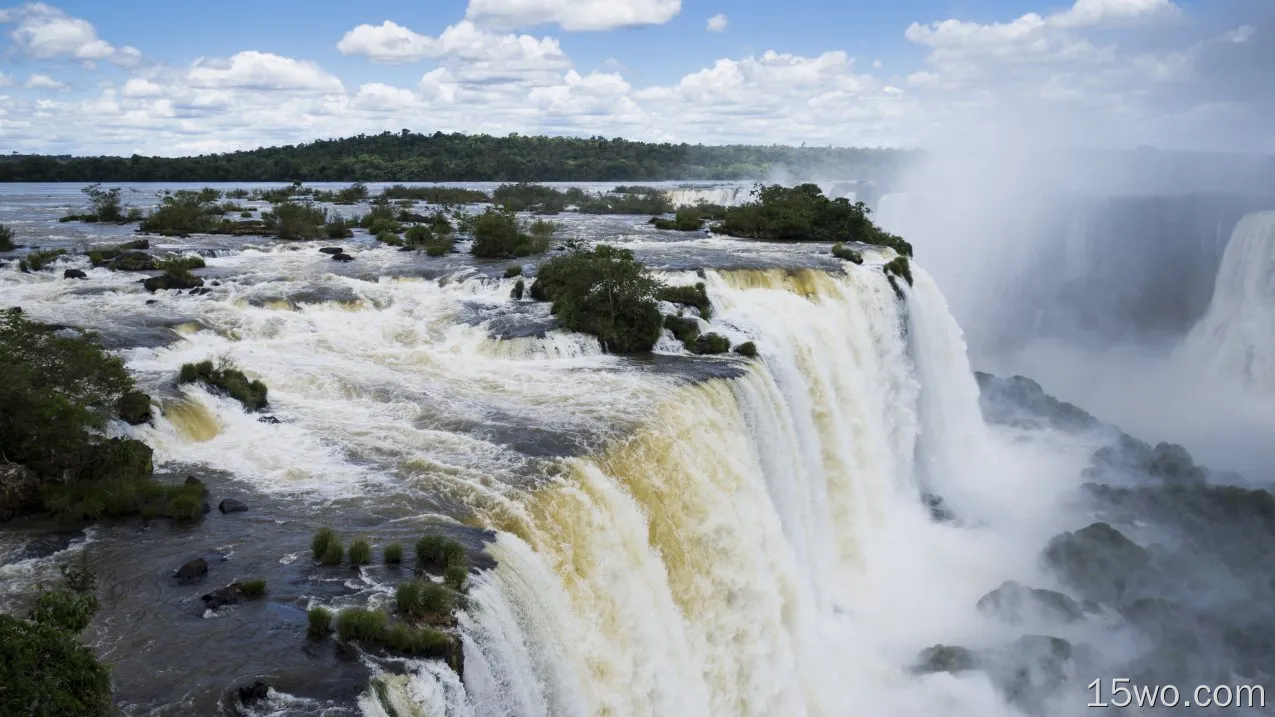 自然 Iguazu Falls 瀑布 地球 高清壁纸