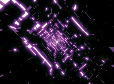 艺术 抽象 隧道 黑色 紫色 3D 数字艺术 方形 高清壁纸 3840x2160