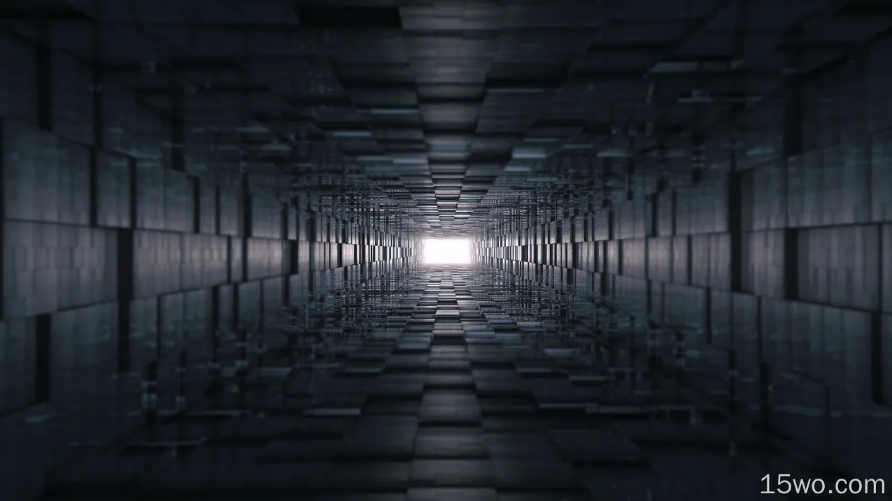 抽象 黑暗 几何 光 图形 隧道 高清壁纸