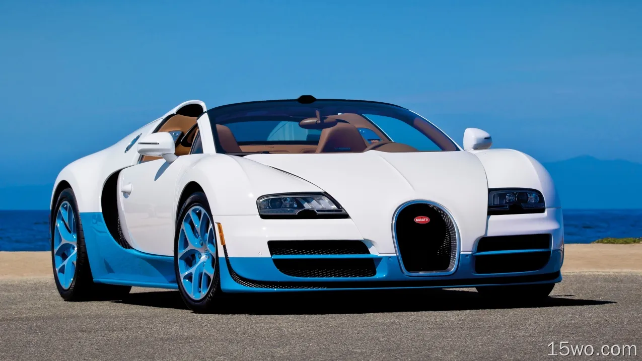 座驾 Bugatti Veyron Grand Sport Vitesse 布加迪 布加迪威航 汽车 White Car Sport Car Supercar 高清壁纸