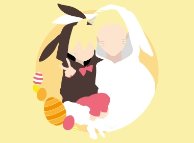 动漫 博人传 火影忍者 Happy Easter Easter Egg Minimalist Hokage Naruto Uzumaki Boruto Uzumaki Boruto 高清壁纸 3840x2160