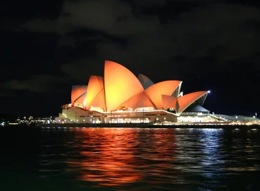 人造 悉尼歌剧院 夜晚 澳大利亚 悉尼 高清壁纸 3840x2160