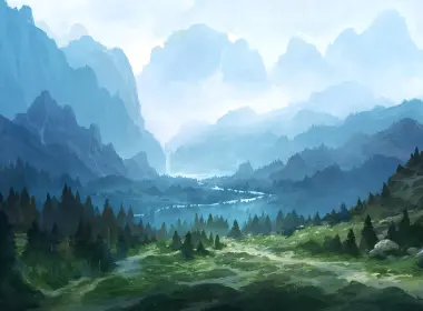 艺术 风景 森林 山 雾 高清壁纸 3840x2160