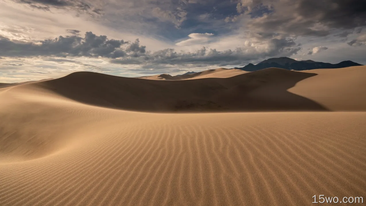 自然 沙漠 大自然 Sand Dune 云 高清壁纸