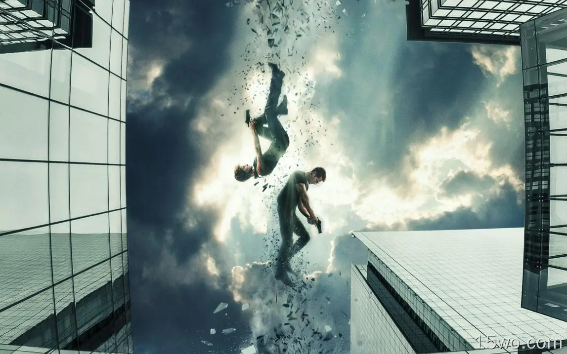 电影 Insurgent Tris Four Gun 摩天大楼 高清壁纸