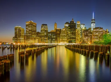 人造 曼哈顿 城市 美国 夜晚 高清壁纸 3840x2160