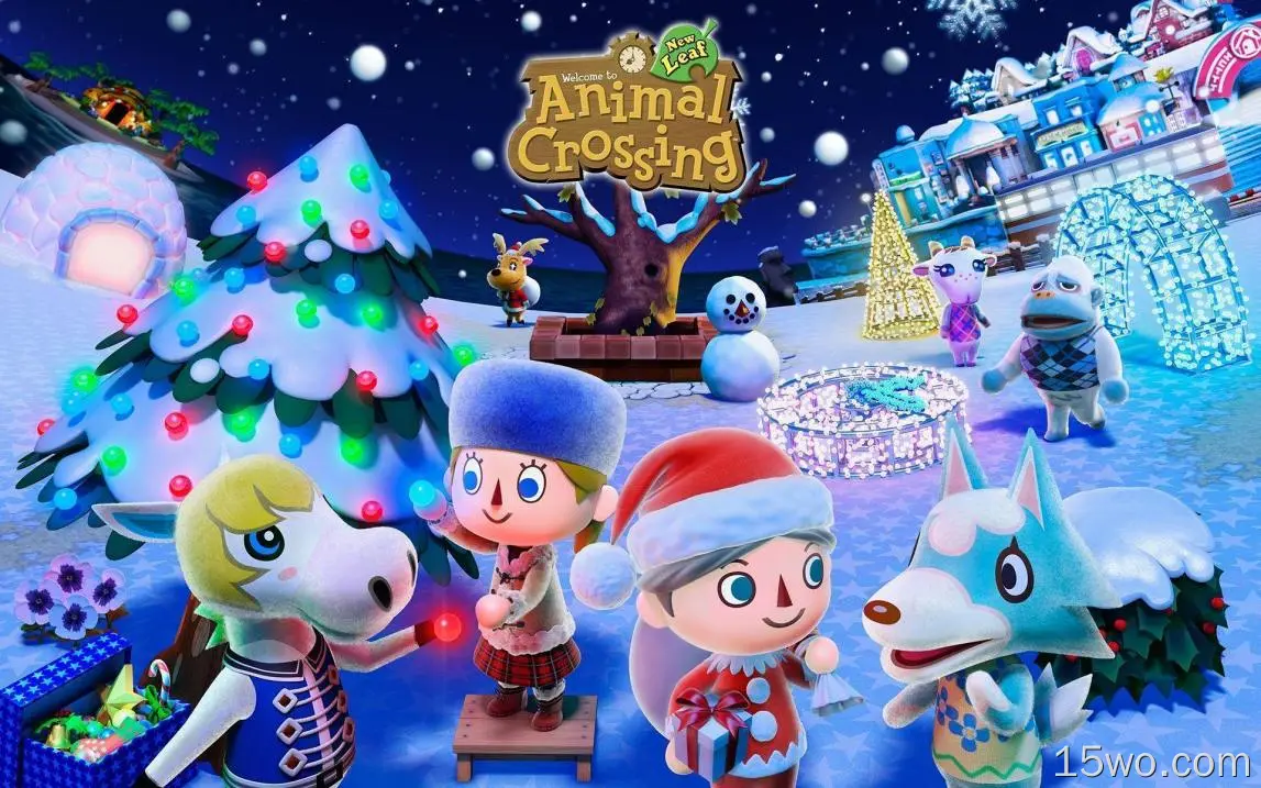 电子游戏 Animal Crossing: New Leaf 动物之森 冬季 高清壁纸