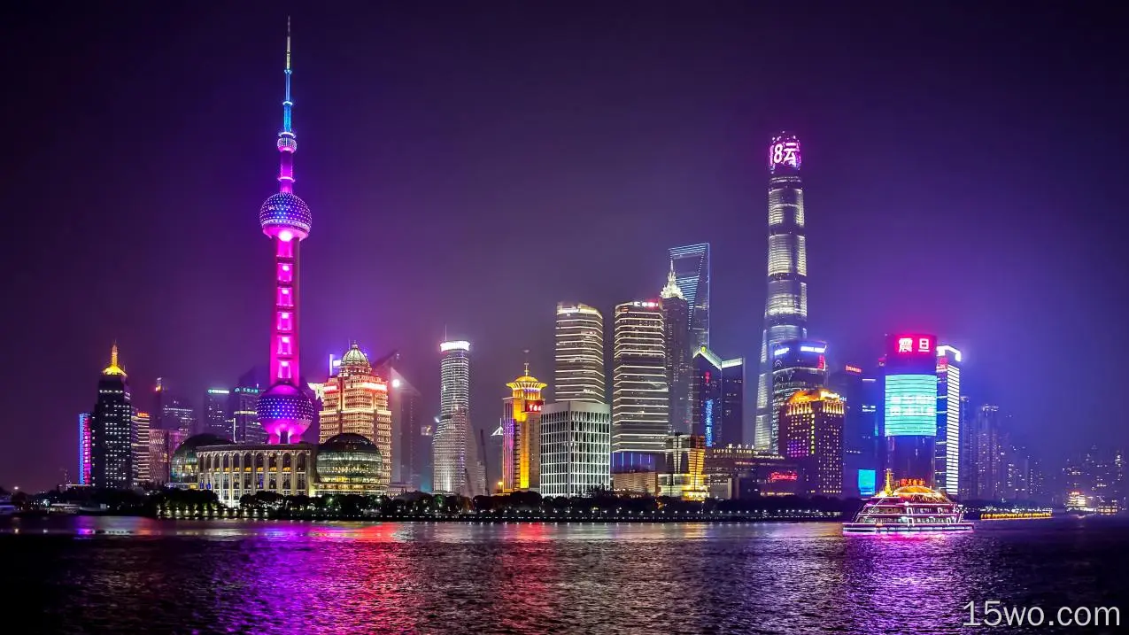 人造 上海 城市 中国 摩天大楼 Cityscape 高清壁纸