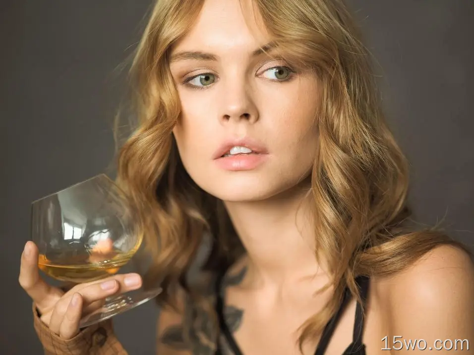 女性 安娜·斯塔西娅 模特 俄罗斯 女孩 面容 玻璃 Woman Blonde 高清壁纸