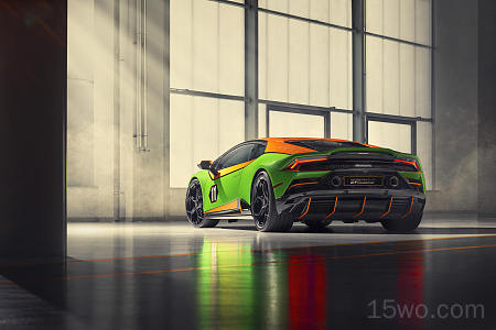 座驾 Lamborghini Huracan Evo GT 兰博基尼 Green Car 高清壁纸 7952x5304