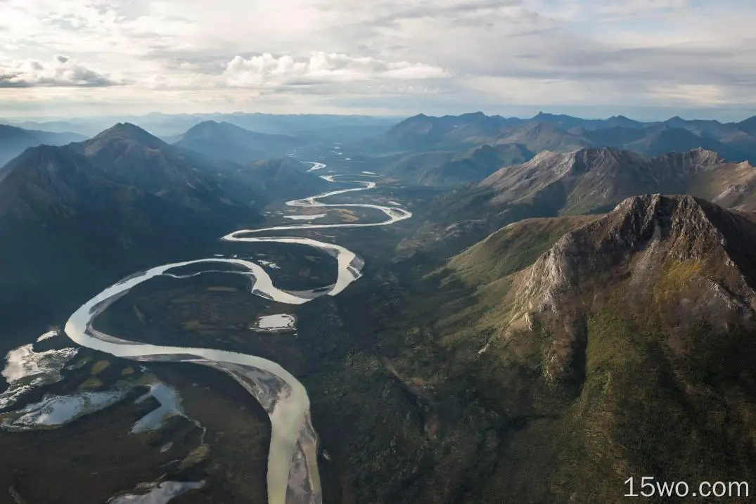 自然 山 风景 河流 航拍 大自然 Wilderness Alaska 景致 高清壁纸