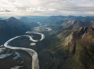 自然 山 风景 河流 航拍 大自然 Wilderness Alaska 景致 高清壁纸 2200x1468