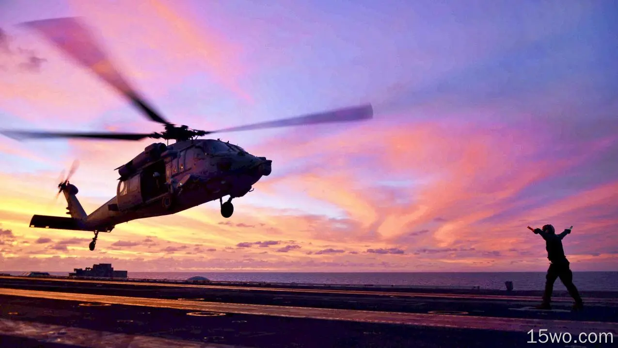 军事 SH-60舰载直升机 军用直升机 高清壁纸