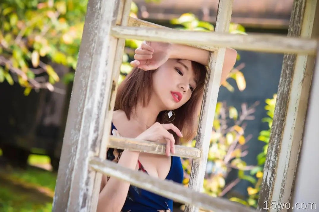 女性 亚洲 女孩 Woman 模特 情绪 Lipstick 高清壁纸