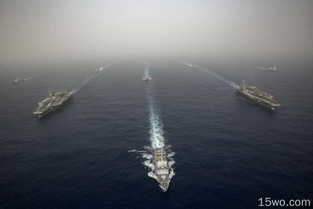 军事 Naval Fleet 战舰 American Navy Warship Aircraft Carrier 船 高清壁纸