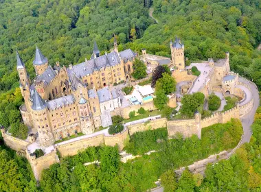 人造 Hohenzollern Castle 城堡 德国 Hilltop 高清壁纸 4242x2724