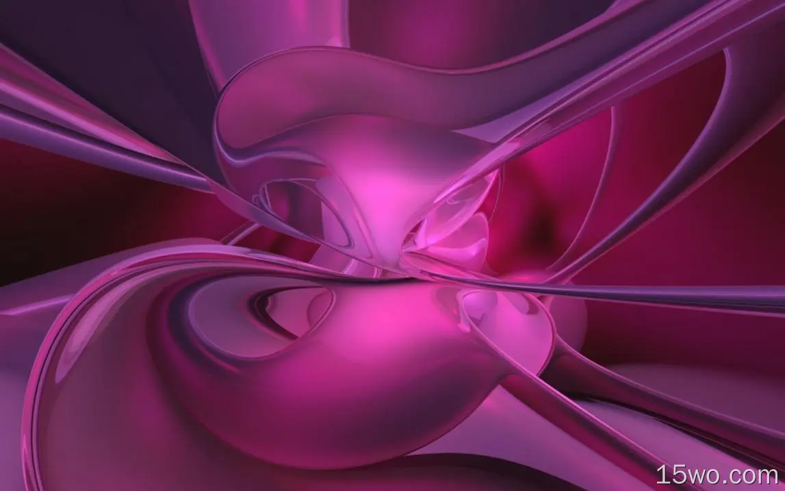 抽象 3D CGI 数字艺术 分形 粉色 高清壁纸