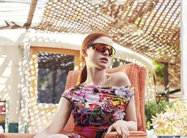 名人 Madelaine Petsch 女演员 美国 Actress American Sunglasses Redhead 高清壁纸 3840x2560