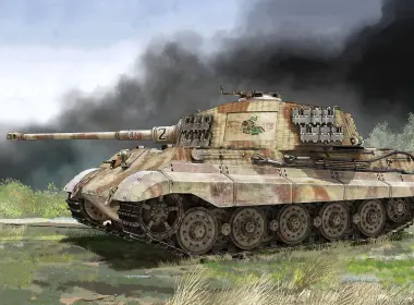 军事 Tiger II 坦克 艺术 高清壁纸 3830x2518