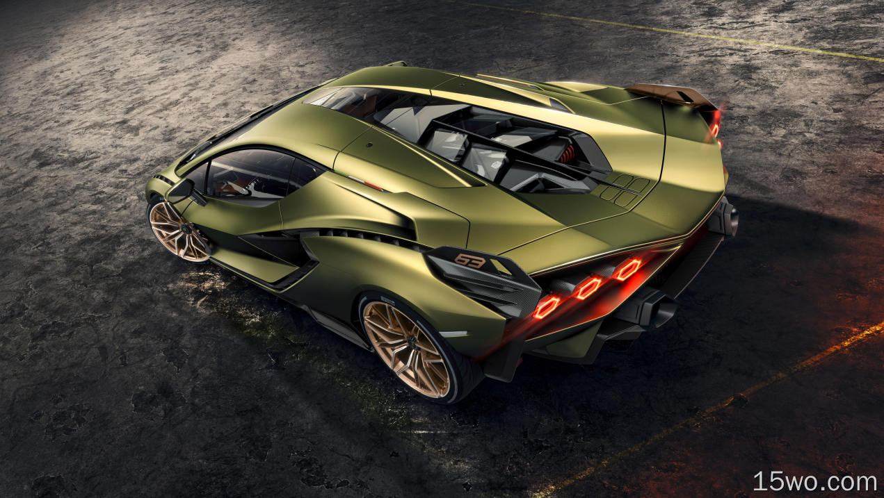 座驾 Lamborghini Sián 兰博基尼 汽车 交通工具 Sport Car Supercar Green Car 高清壁纸
