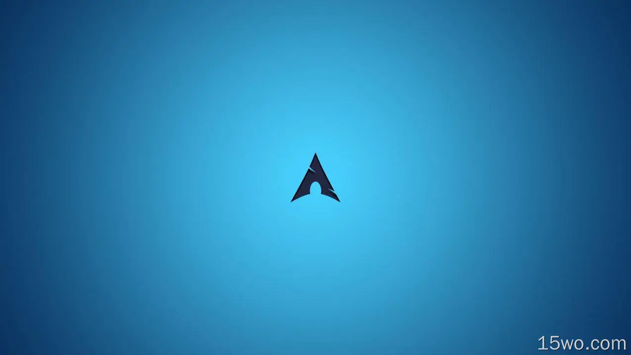 arch-linux，徽标，最小艺术，蓝色背景