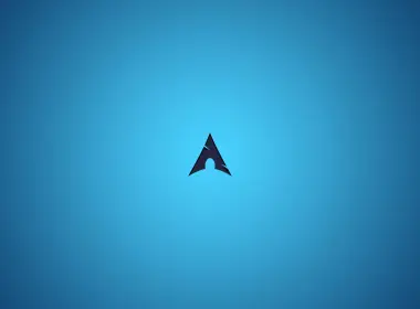 arch-linux，徽标，最小艺术，蓝色背景 6400x3600