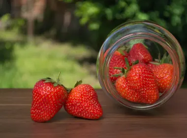 食物 草莓 水果 Jar 模糊 高清壁纸 4572x3048
