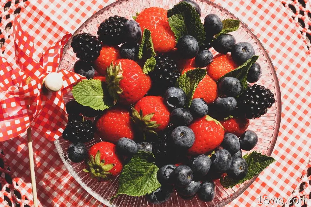 食物 浆果 树莓 蓝莓 Blackberry 水果 高清壁纸