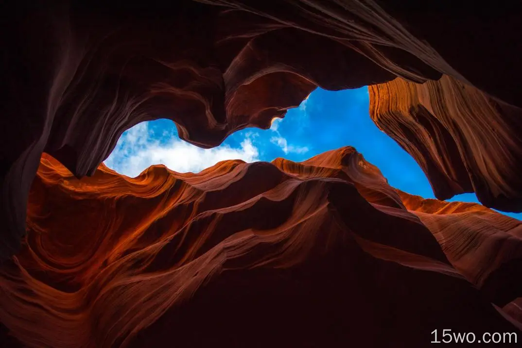 自然 羚羊峡谷 峡谷 岩石 Arizona 天空 高清壁纸