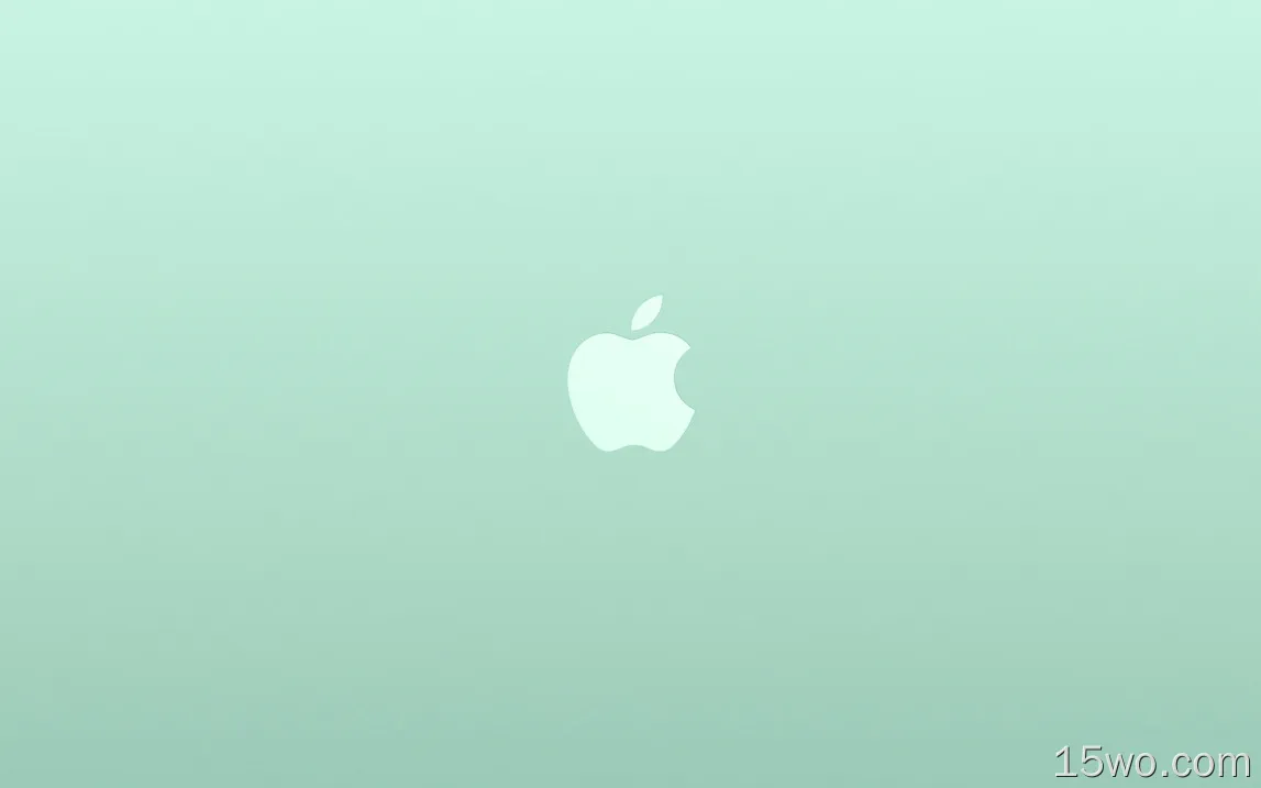 au17标志苹果绿白色最小插图艺术