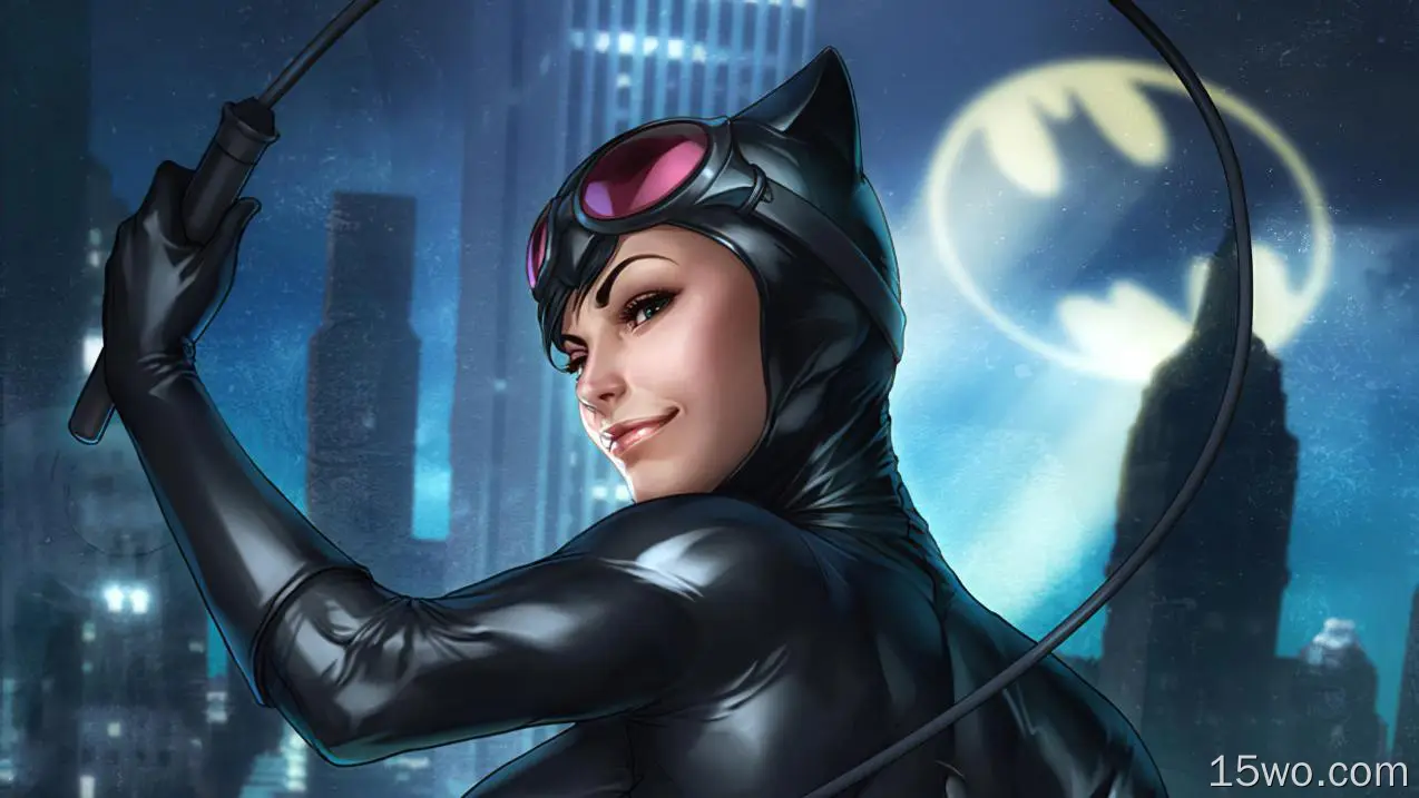 漫画 猫女 DC漫画 女孩 Bat-Signal 高清壁纸