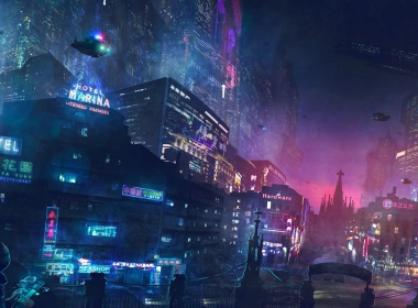 cyberpunk city,futuristic,neon lights,buildings,aircrafts 3840x2160