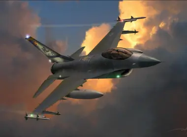 军事 F-16战斗机 喷射战斗机 喷气式战斗机 飞机 Warplane 艺术 高清壁纸 3840x2319