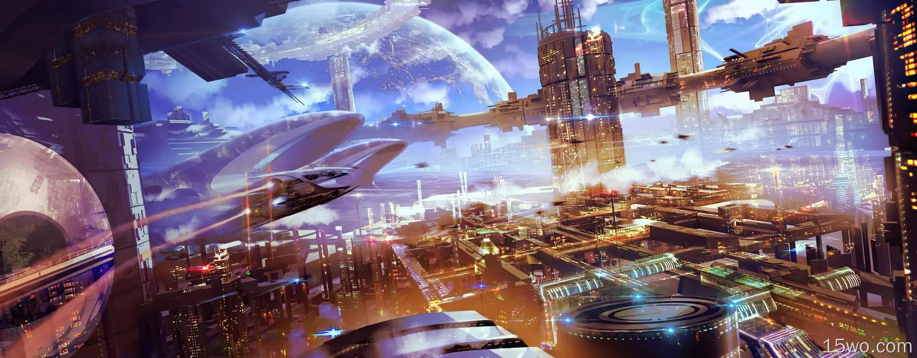 科幻 城市 未来主义 建筑 Cityscape 高清壁纸