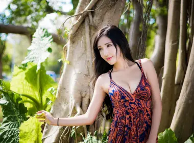 女性 亚洲 女孩 Woman 模特 Black Hair Dress 高清壁纸 4500x3000