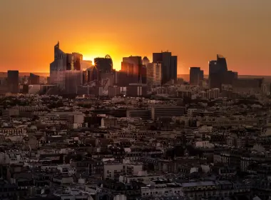 巴黎，城市风光，法国，日落，建筑，天空 5760x3840