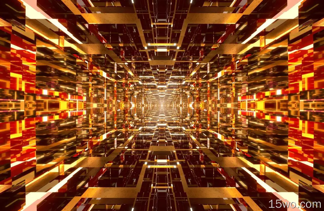 fractal, perspective, immersion, bright, 3d
