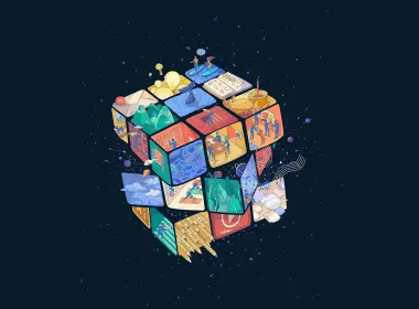 抽象 数字艺术 Rubik's Cube 高清壁纸 2560x1440