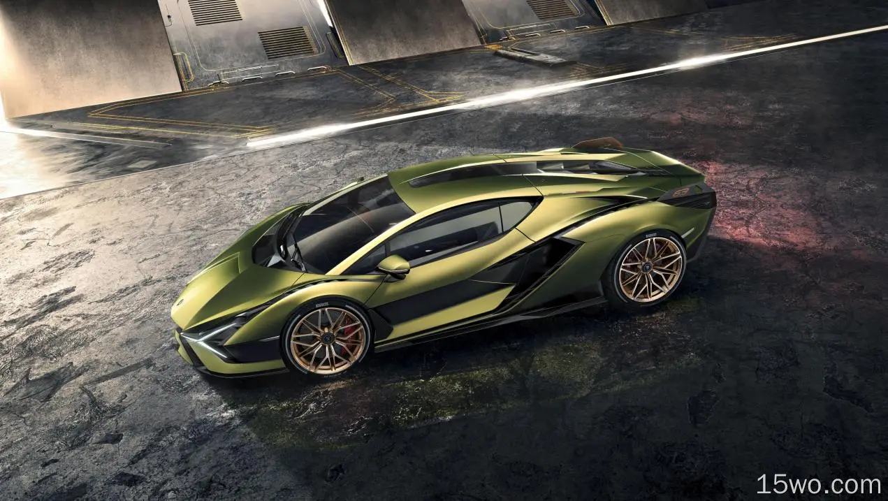 座驾 Lamborghini Sián 兰博基尼 汽车 交通工具 Sport Car Supercar Green Car 高清壁纸