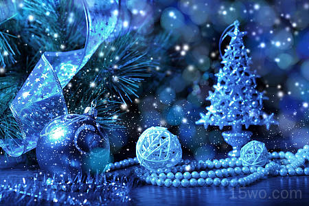 节日 圣诞节 Christmas Ornaments 蓝色 Decoration Pearl Christmas Tree Bauble 高清壁纸 2560x1706