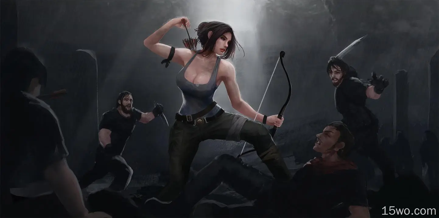 电子游戏 古墓丽影 Lara Croft Woman Warrior 弓箭手 高清壁纸