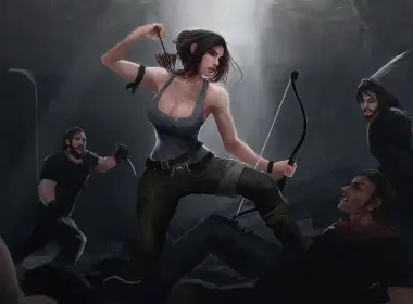 电子游戏 古墓丽影 Lara Croft Woman Warrior 弓箭手 高清壁纸 3840x1910