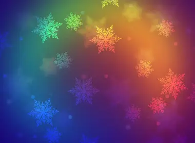 雪花，2019年圣诞节，抽象，彩虹颜色，渐变 5120x2880