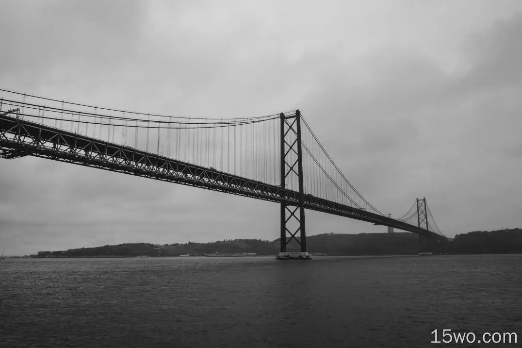人造 金门大桥 桥 黑白 高清壁纸