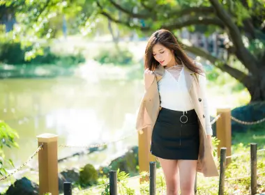 女性 亚洲 女孩 Skirt Woman 模特 Depth Of Field Brunette 高清壁纸 4500x3002