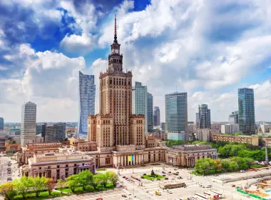 人造 Warsaw 城市 波兰 建筑 摩天大楼 高清壁纸 4500x3001